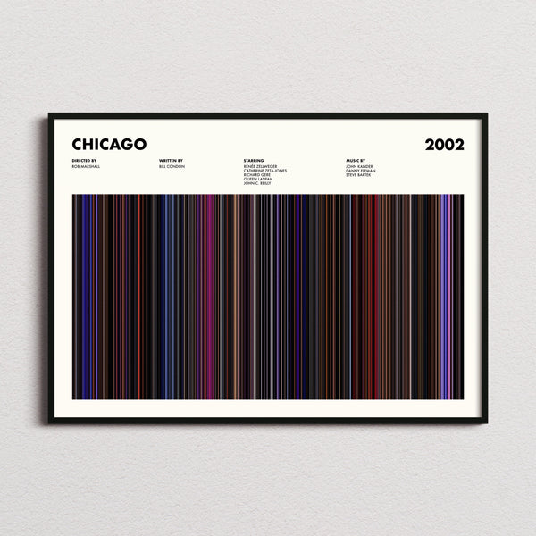 Chicago Movie Barcode Poster