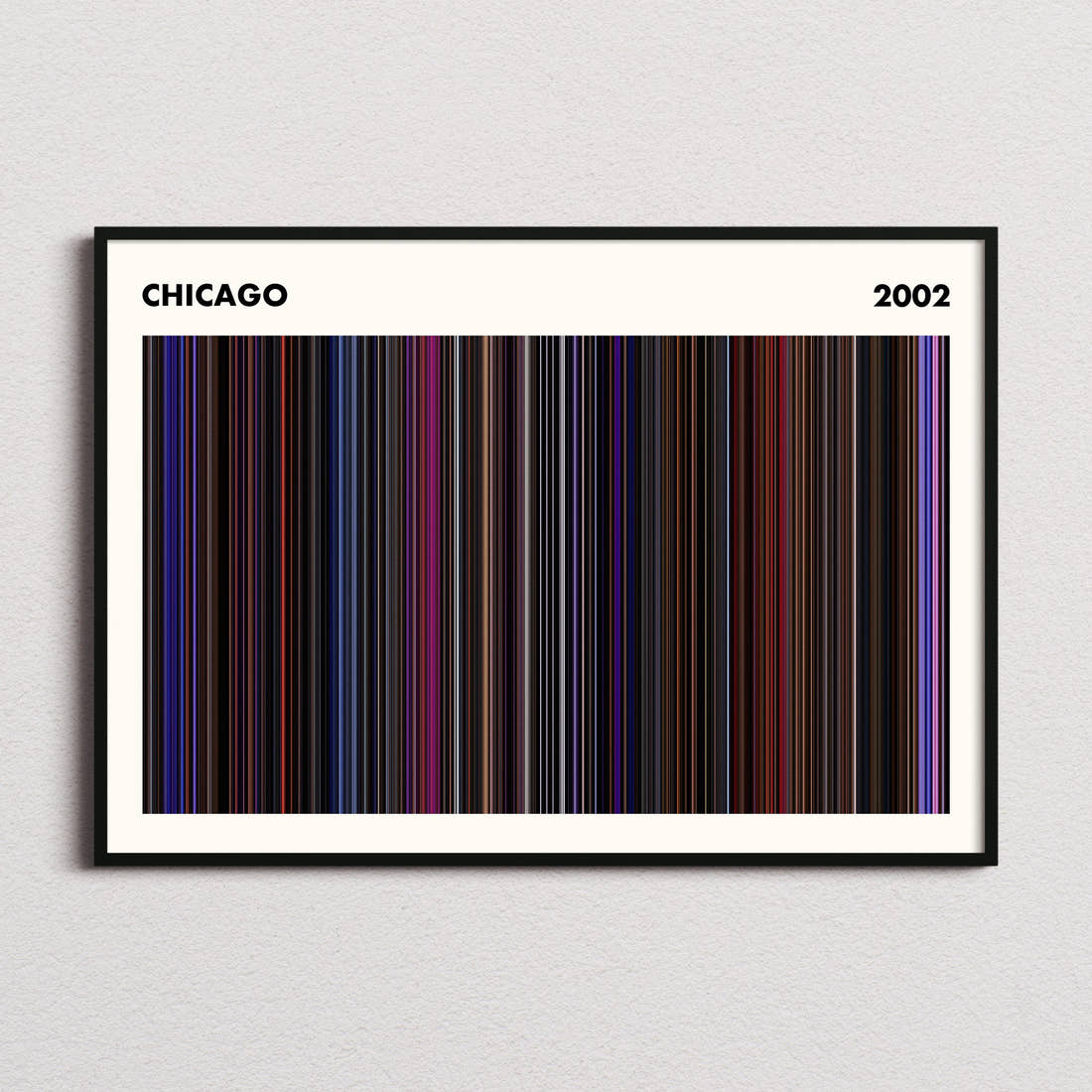 Chicago Movie Barcode Poster - Simplified