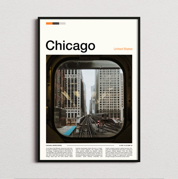 Chicago - View From Train Window - Travel Print