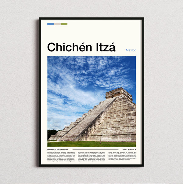 Chichen Itza - El Castillo Under Dramatic Clouds - Travel Print
