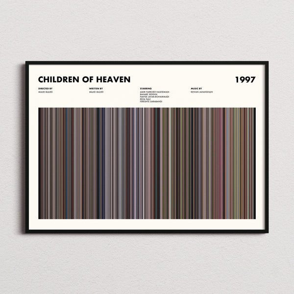 Children of Heaven Movie Barcode Poster