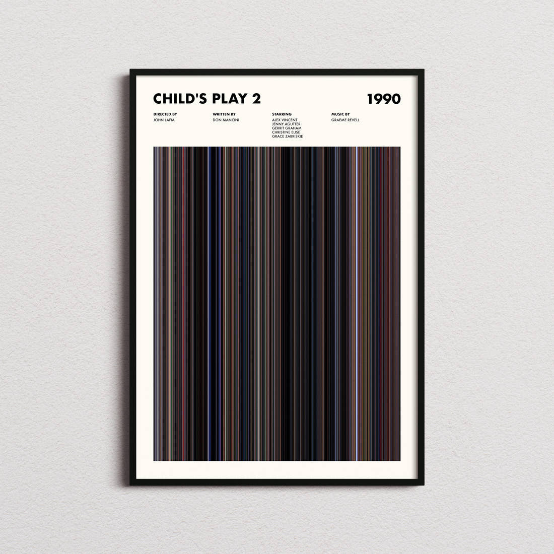 Child's Play 2 Movie Barcode Poster