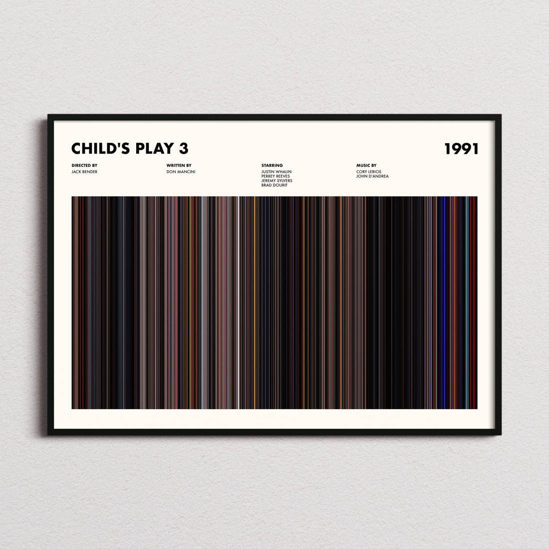 Child's Play 3 Movie Barcode Poster