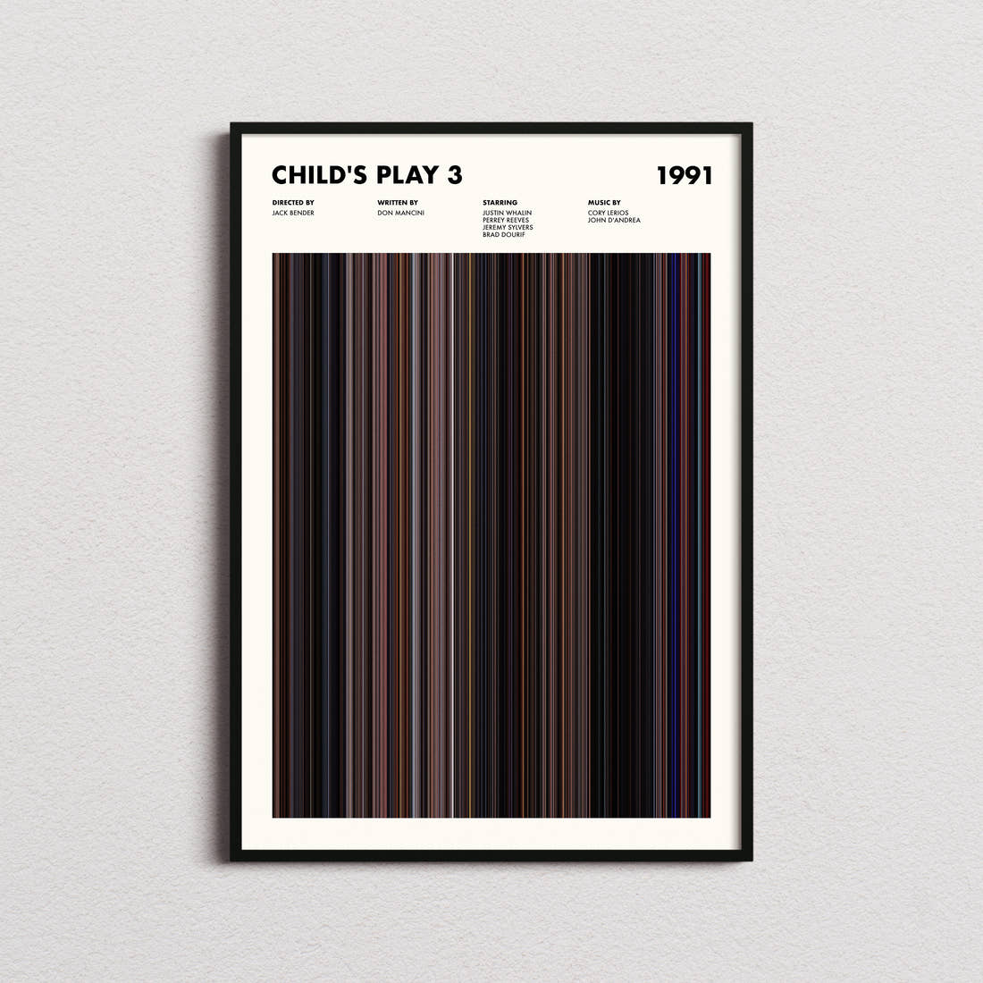Child's Play 3 Movie Barcode Poster