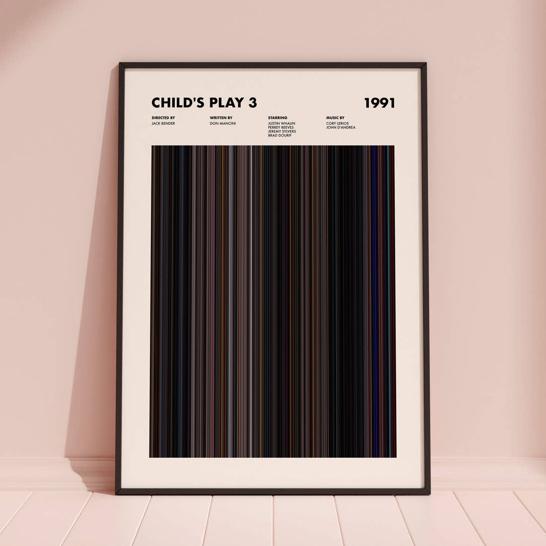 Child's Play 3 Movie Barcode Poster