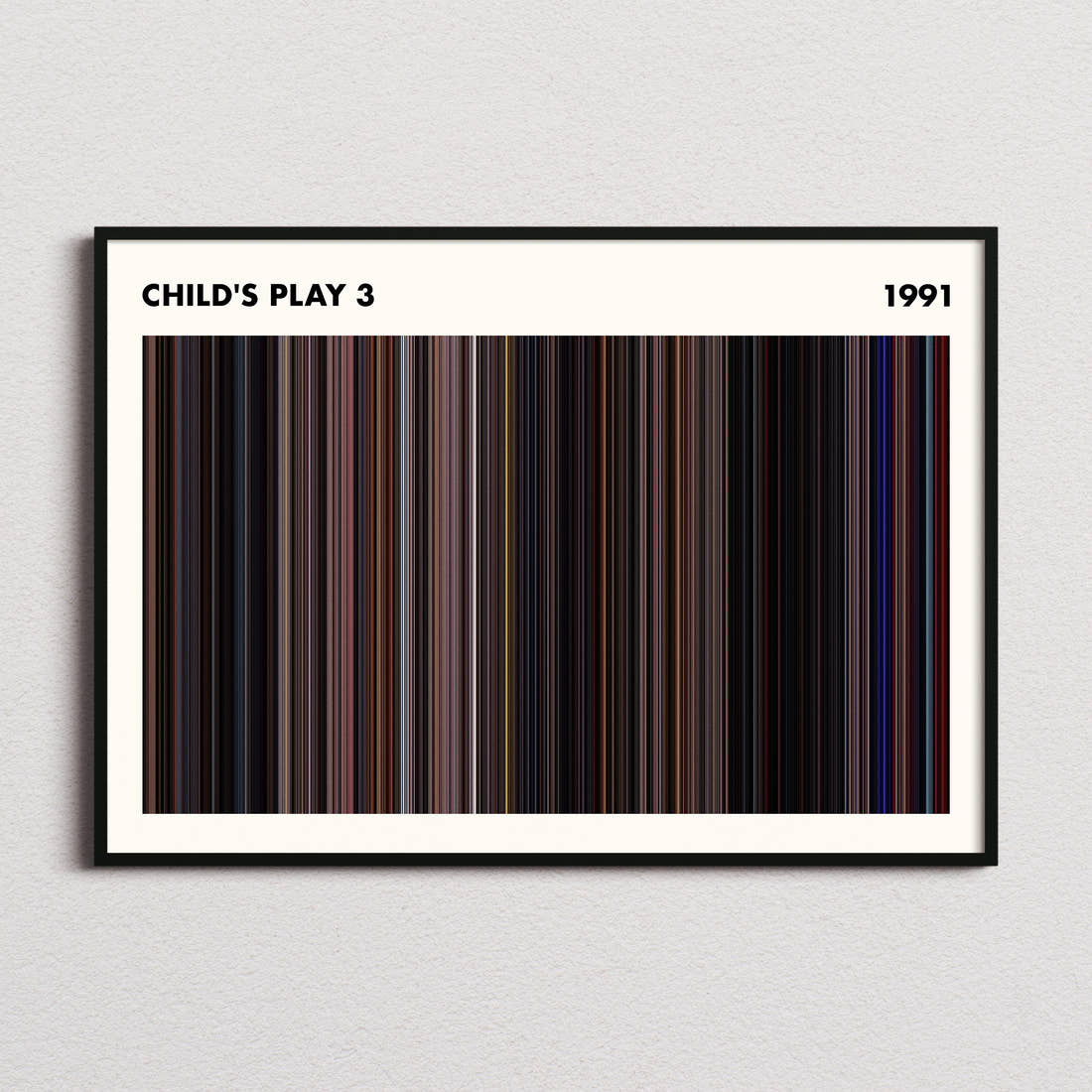 Child's Play 3 Movie Barcode Poster - Simplified