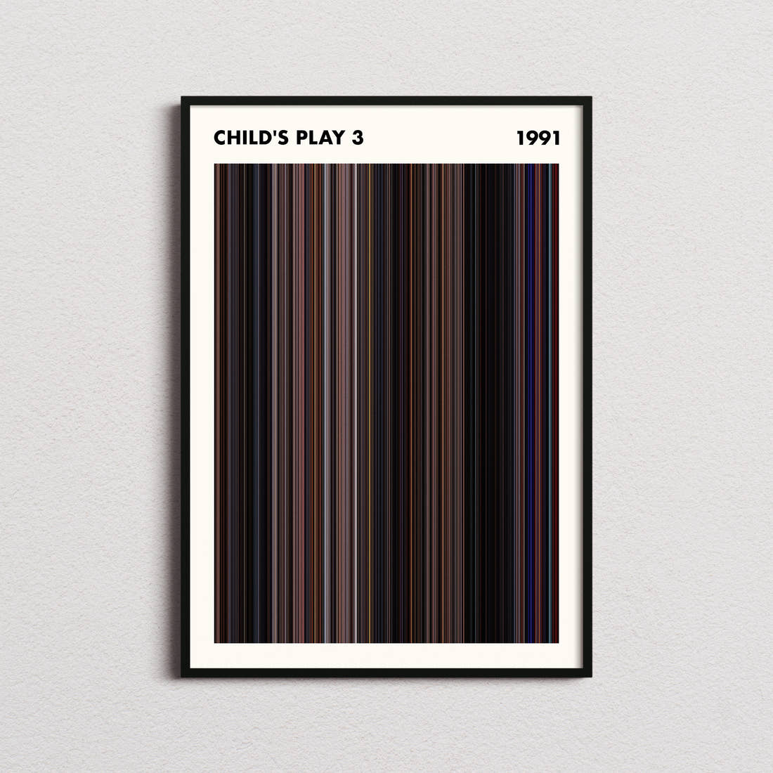 Child's Play 3 Movie Barcode Poster - Simplified