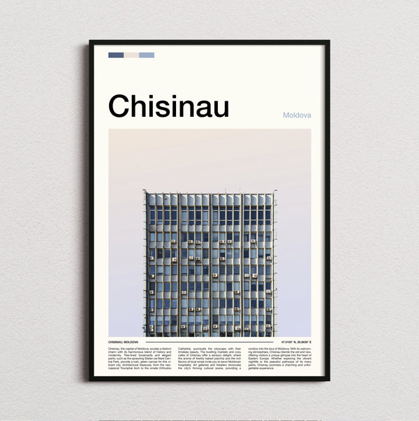 Chisinau - Modernist Building Facade - Travel Print