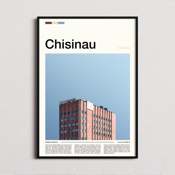 Chisinau - Red Brick Apartment Block - Travel Print