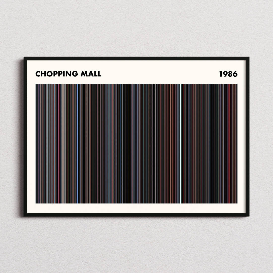 Chopping Mall Movie Barcode Poster - Simplified