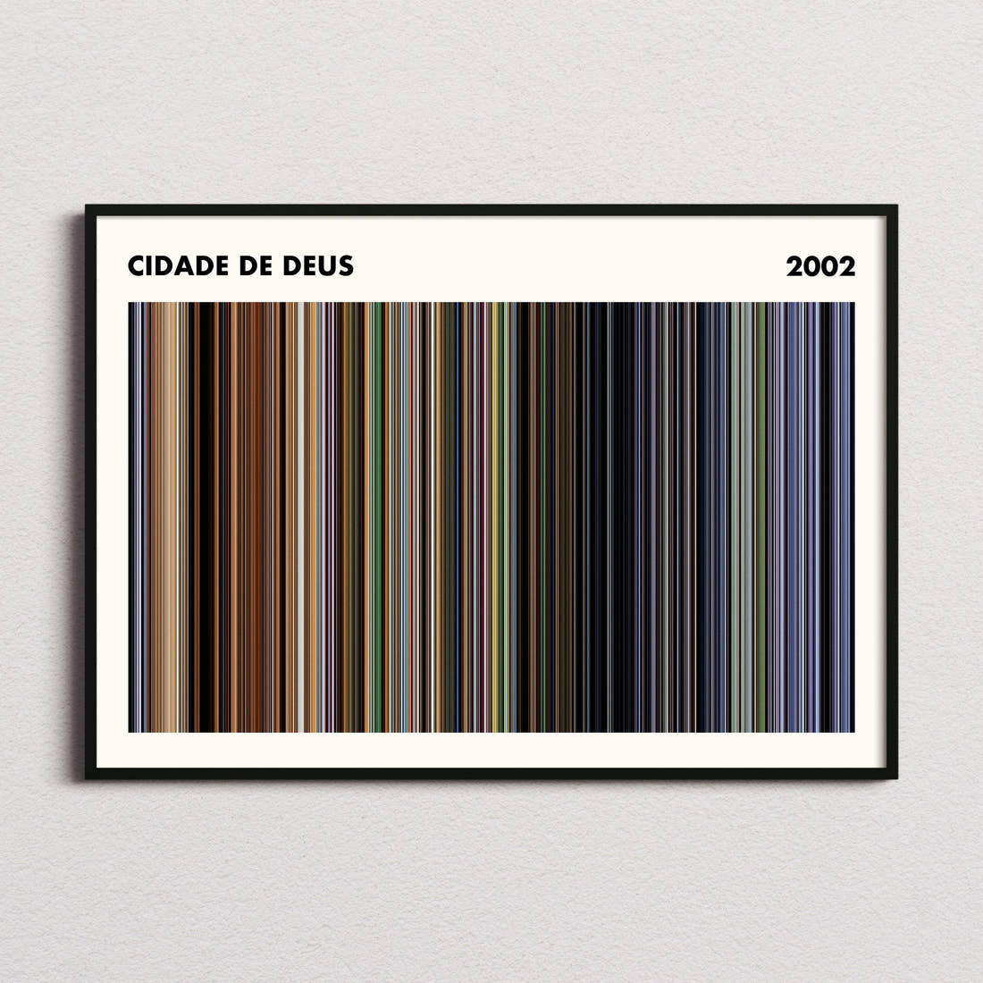 Cidade de Deus Movie Barcode Poster - Simplified