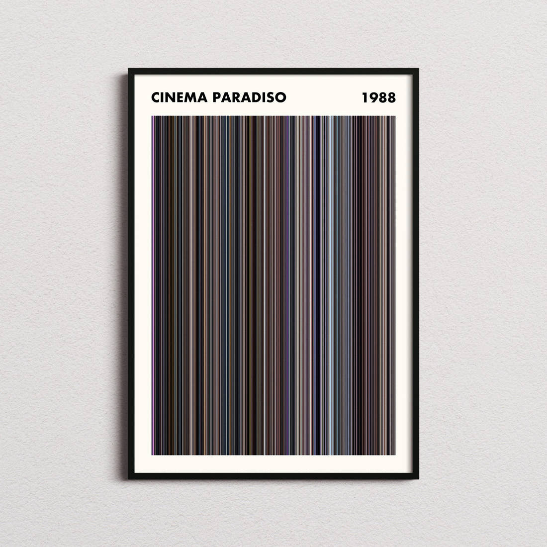 Cinema Paradiso Movie Barcode Poster - Simplified