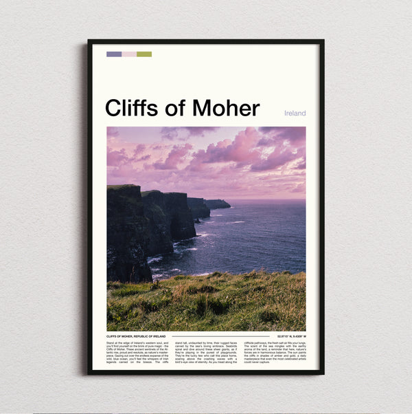 Cliffs Of Moher - Sea Cliffs At Dusk - Travel Print