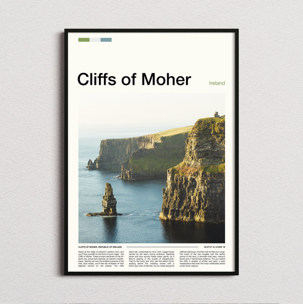 Cliffs Of Moher - Sea Stack Below The Cliffs - Travel Print