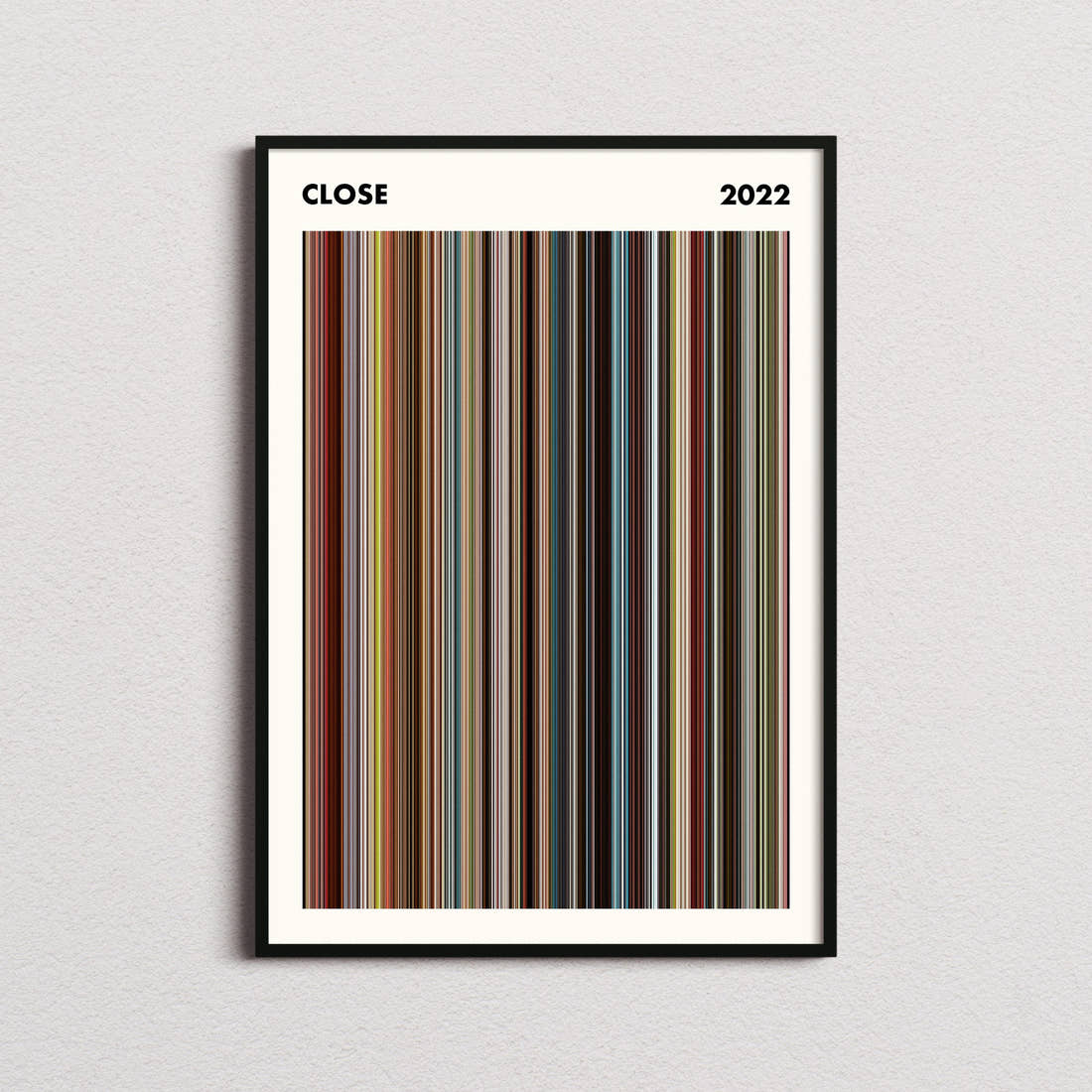 Close Movie Barcode Poster - Simplified