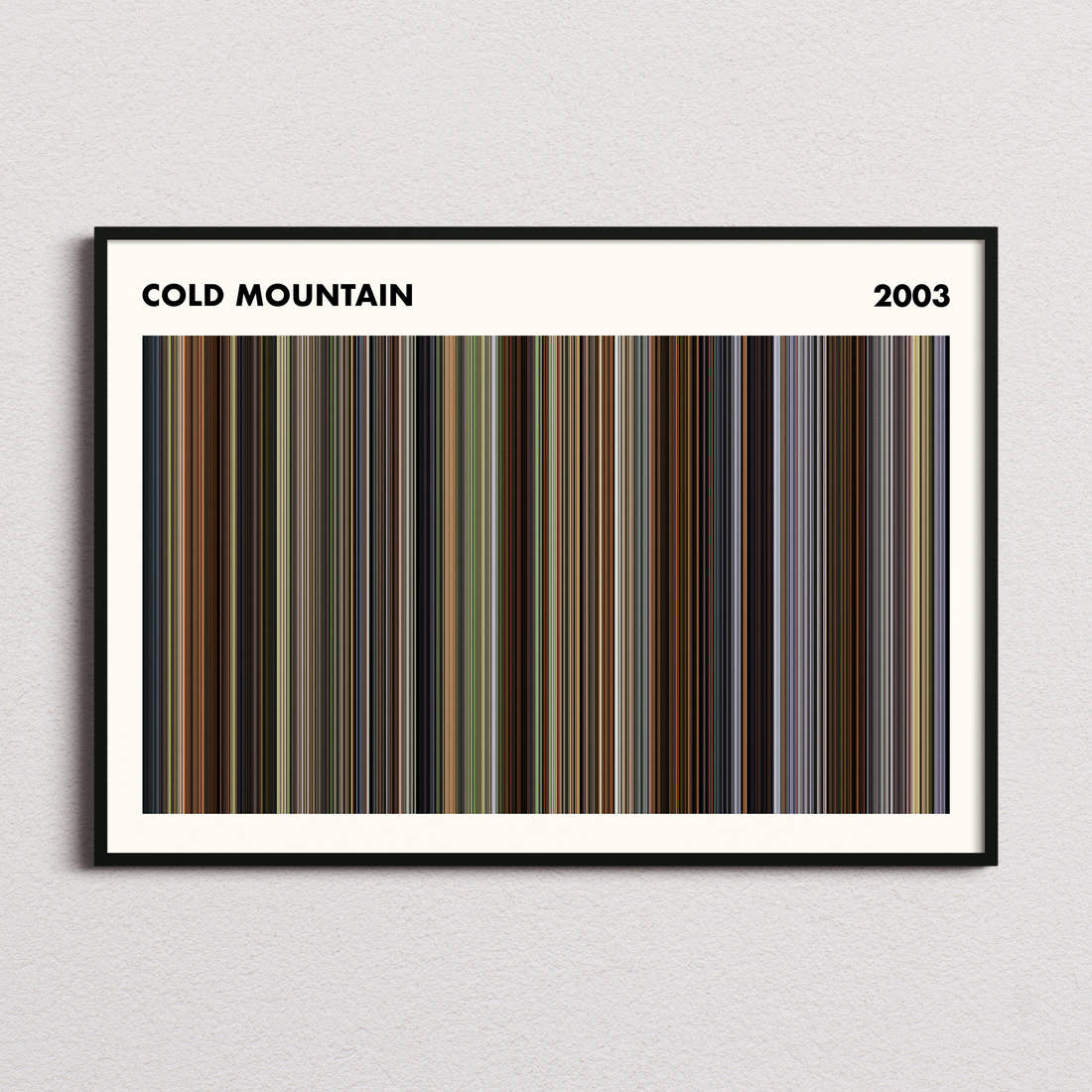 Cold Mountain Movie Barcode Poster - Simplified