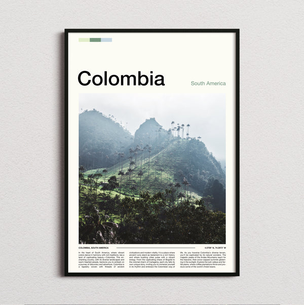 Colombia - Wax Palms On The Hillside - Travel Print