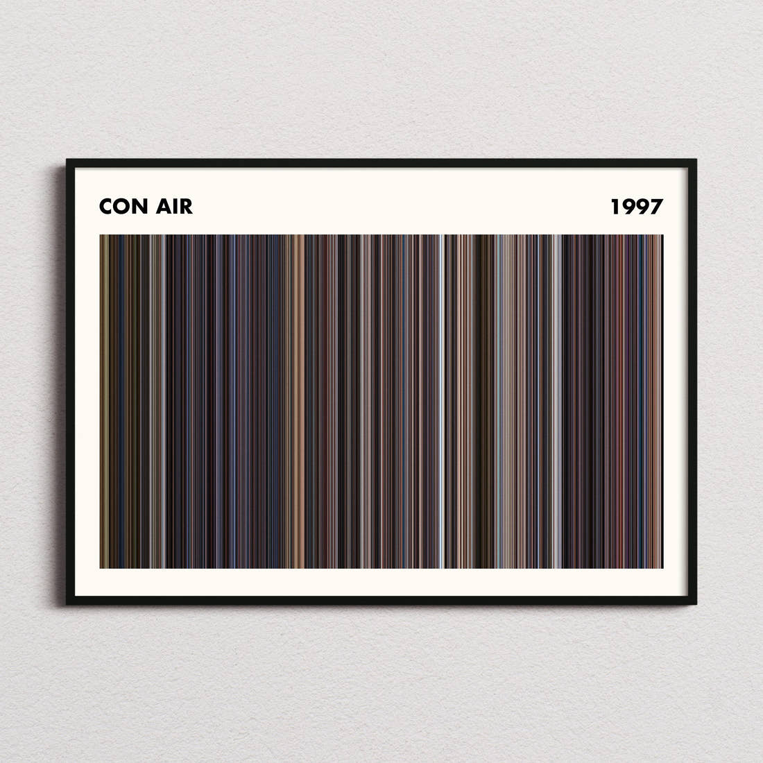 Con Air Movie Barcode Poster - Simplified