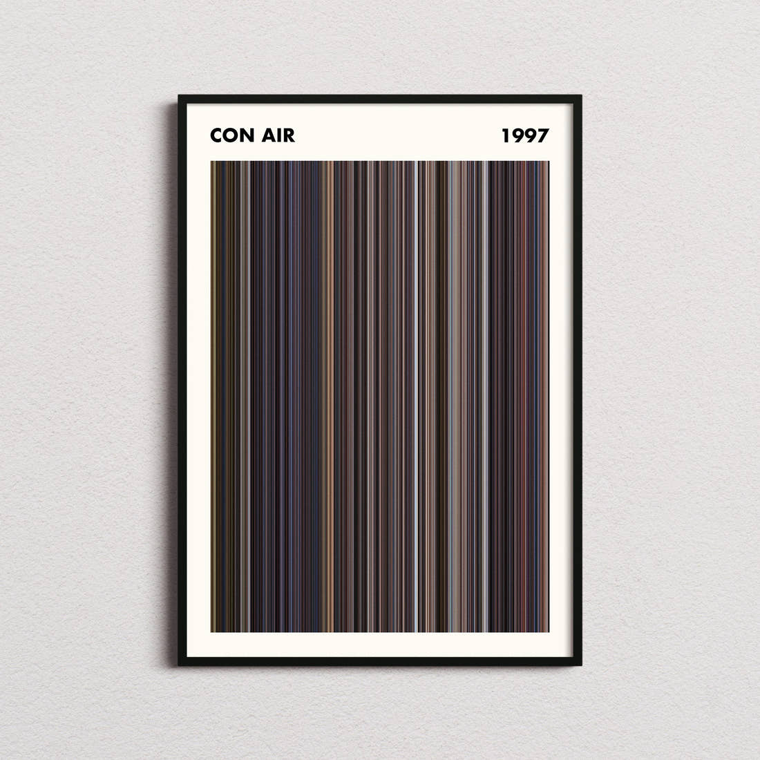 Con Air Movie Barcode Poster - Simplified