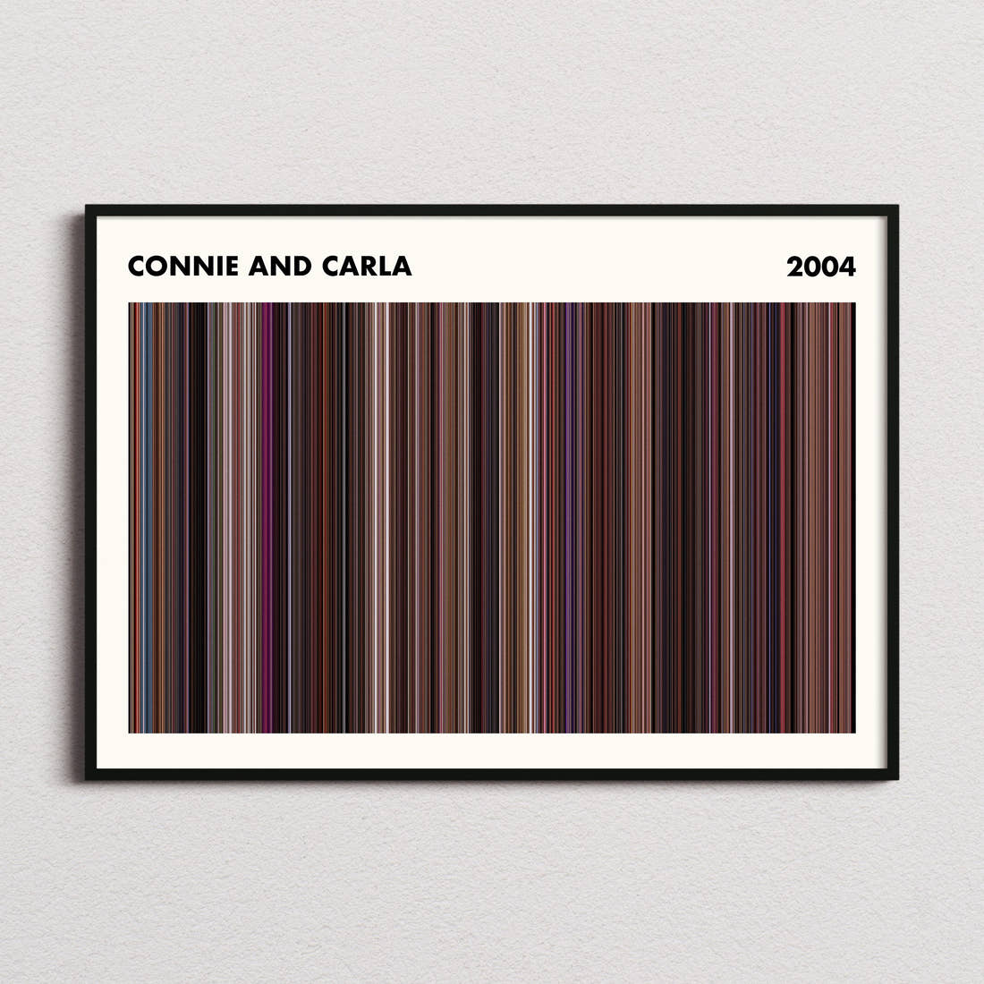 Connie and Carla Movie Barcode Poster - Simplified