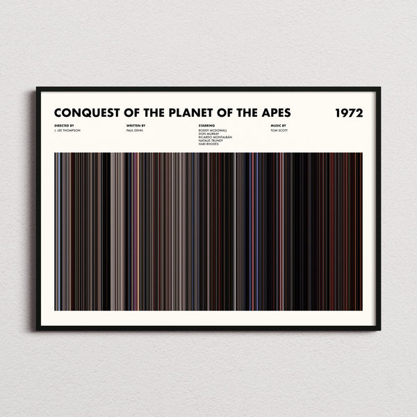 Conquest of the Planet of the Apes Movie Barcode Poster