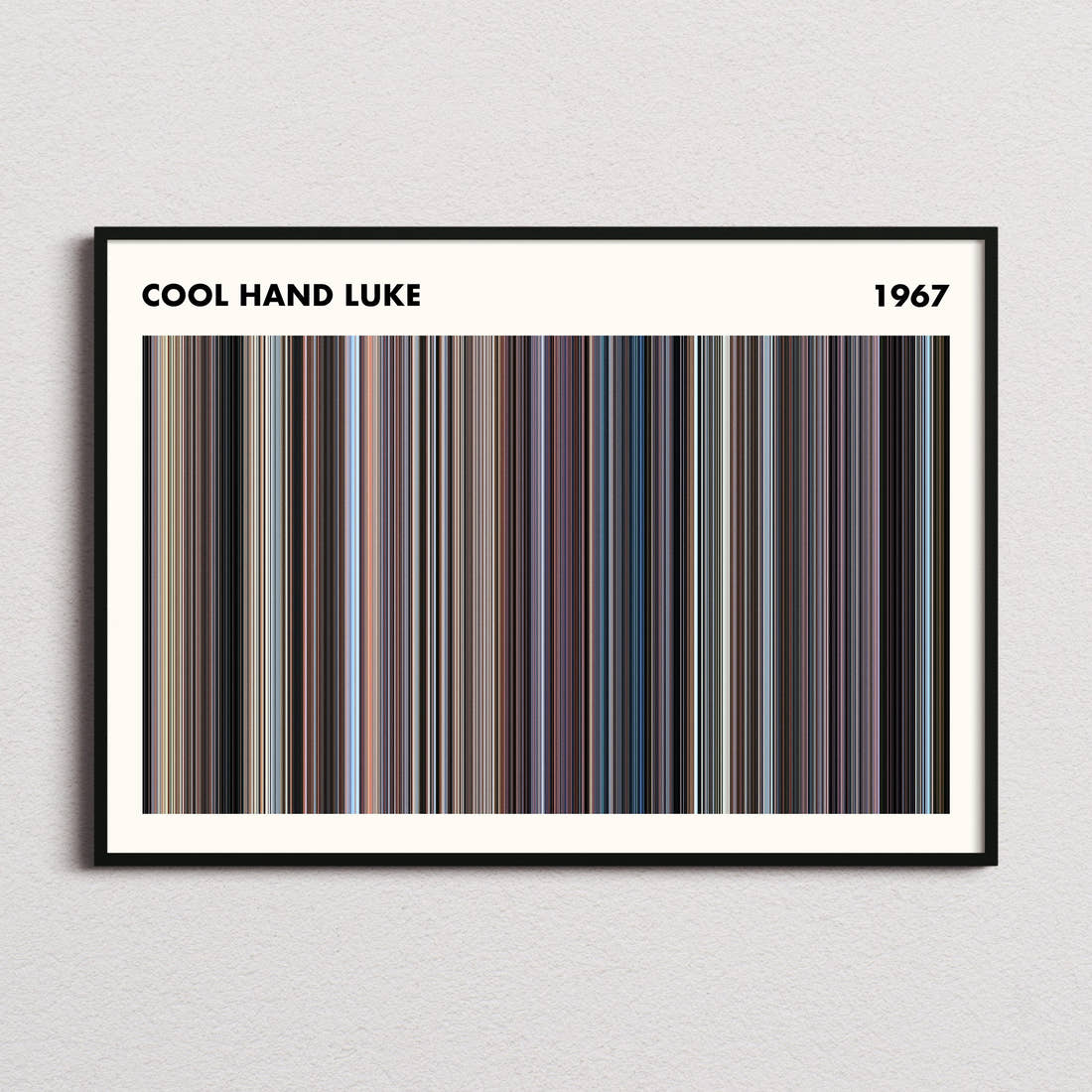 Cool Hand Luke Movie Barcode Poster - Simplified