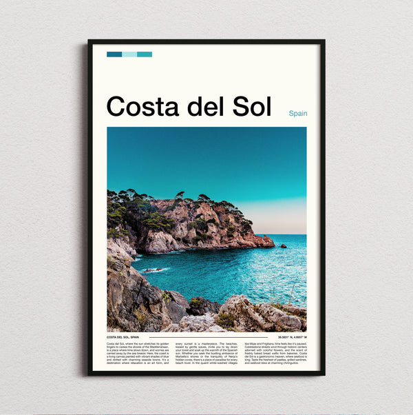 Costa del Sol - Rocky Cove - Travel Print