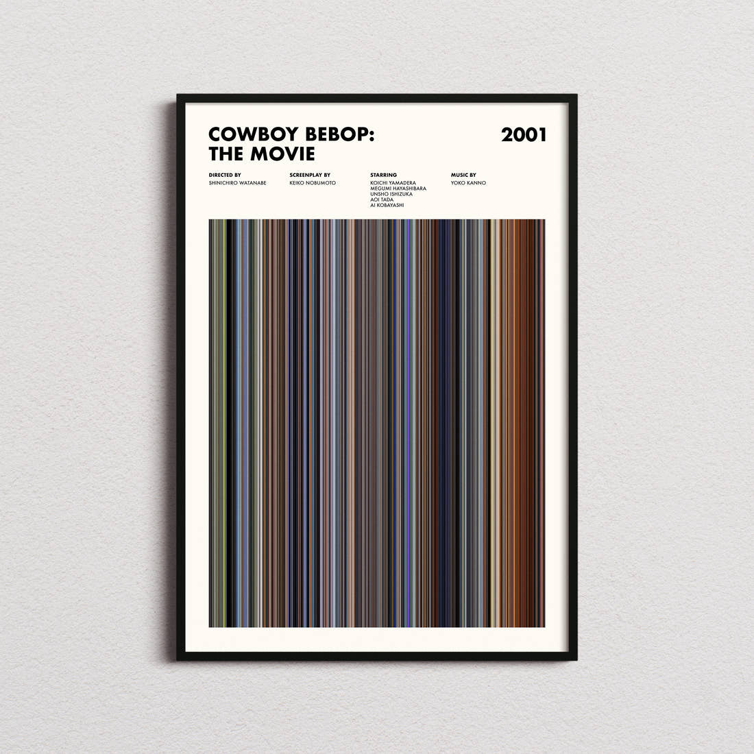 Cowboy Bebop: The Movie Barcode Poster
