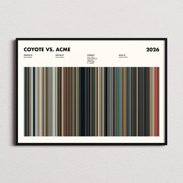 Coyote vs. Acme Movie Barcode Poster