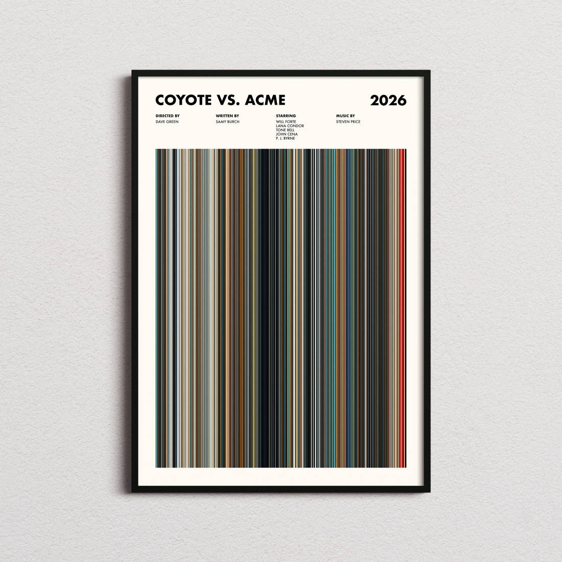 Coyote vs. Acme Movie Barcode Poster