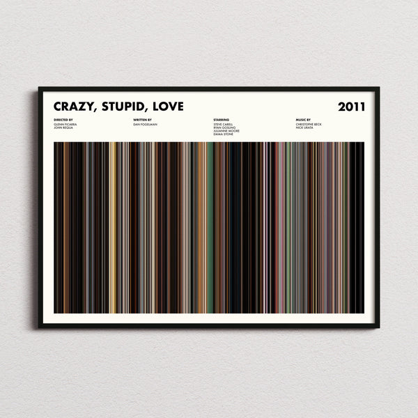 Crazy Stupid Love Movie Barcode Poster
