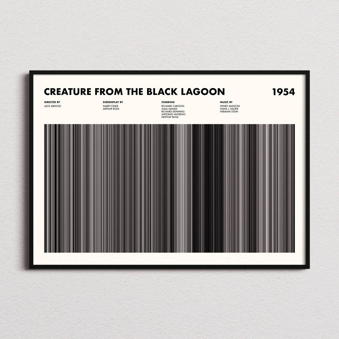 Creature from the Black Lagoon Movie Barcode Poster