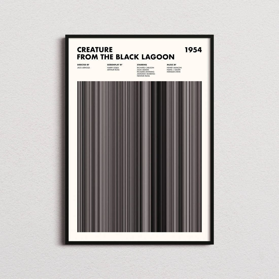 Creature from the Black Lagoon Movie Barcode Poster