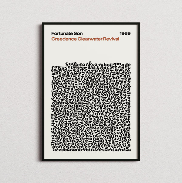 Creedence Clearwater Revival Fortunate Son Lyric Print
