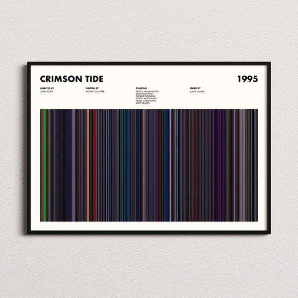 Crimson Tide Movie Barcode Poster