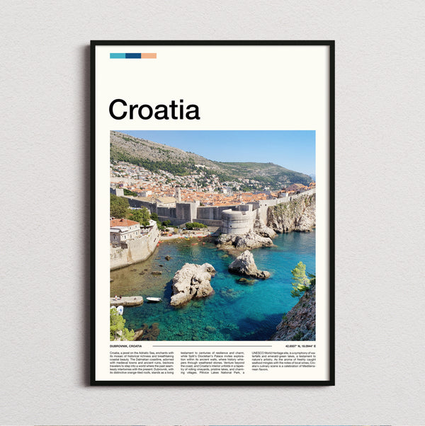 Croatia - City Walls - Travel Print
