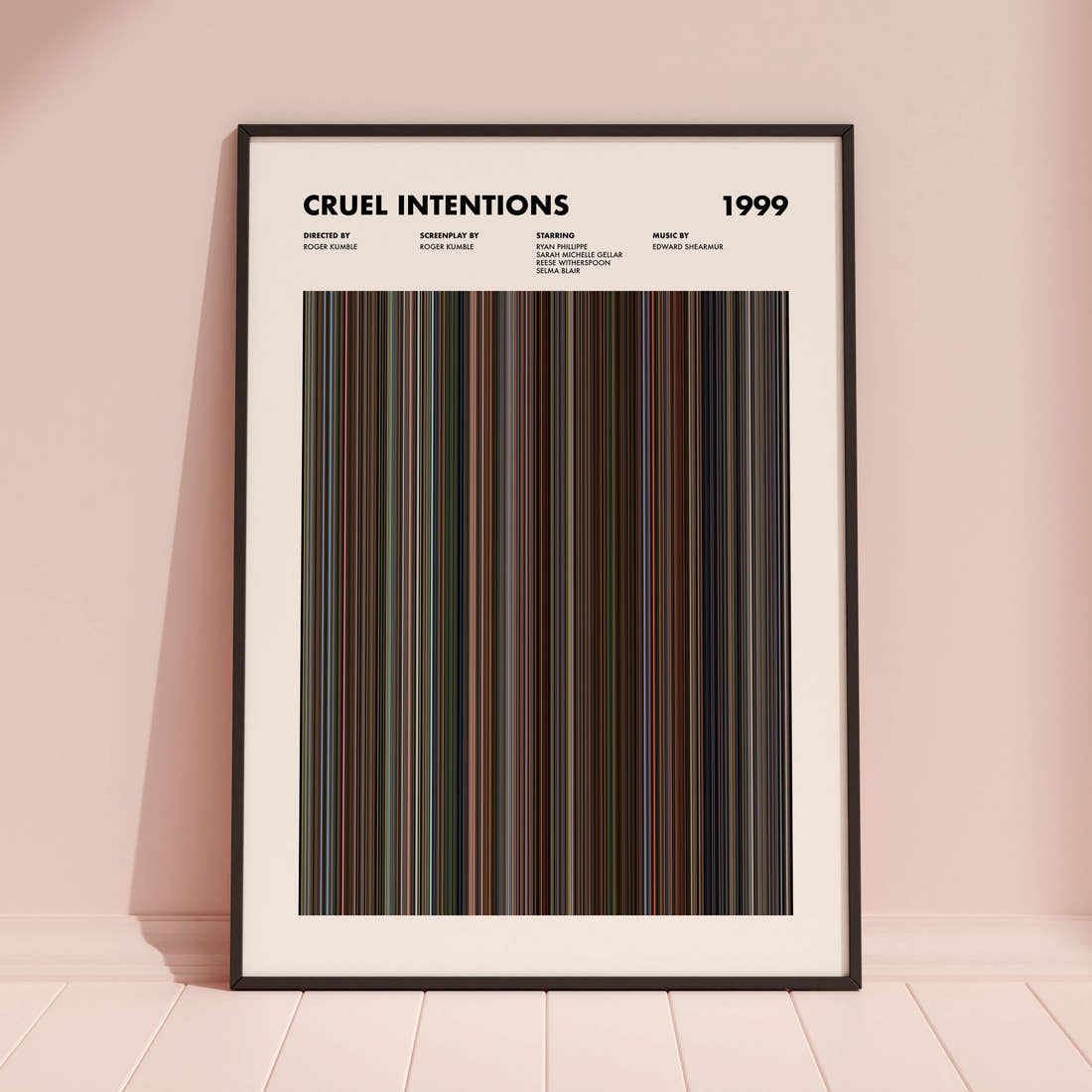 Cruel Intentions Movie Barcode Poster