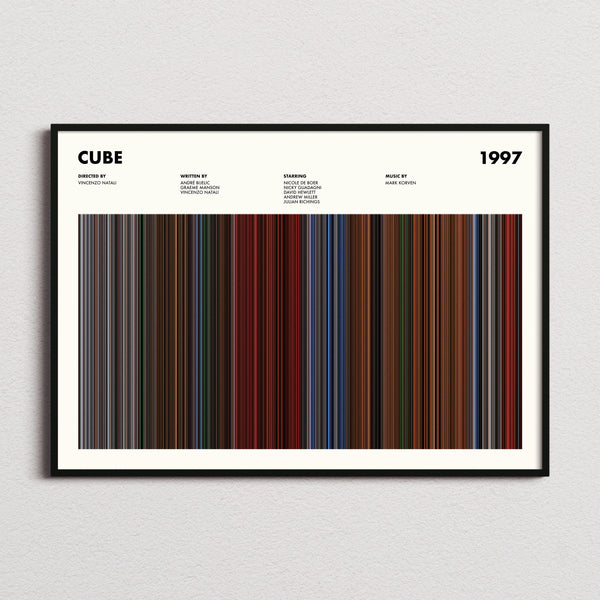 Cube Movie Barcode Poster