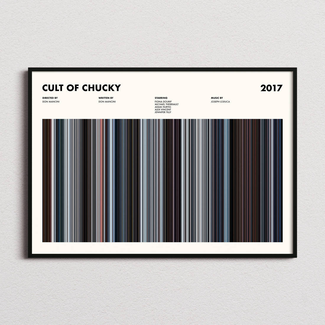 Cult of Chucky Movie Barcode Poster