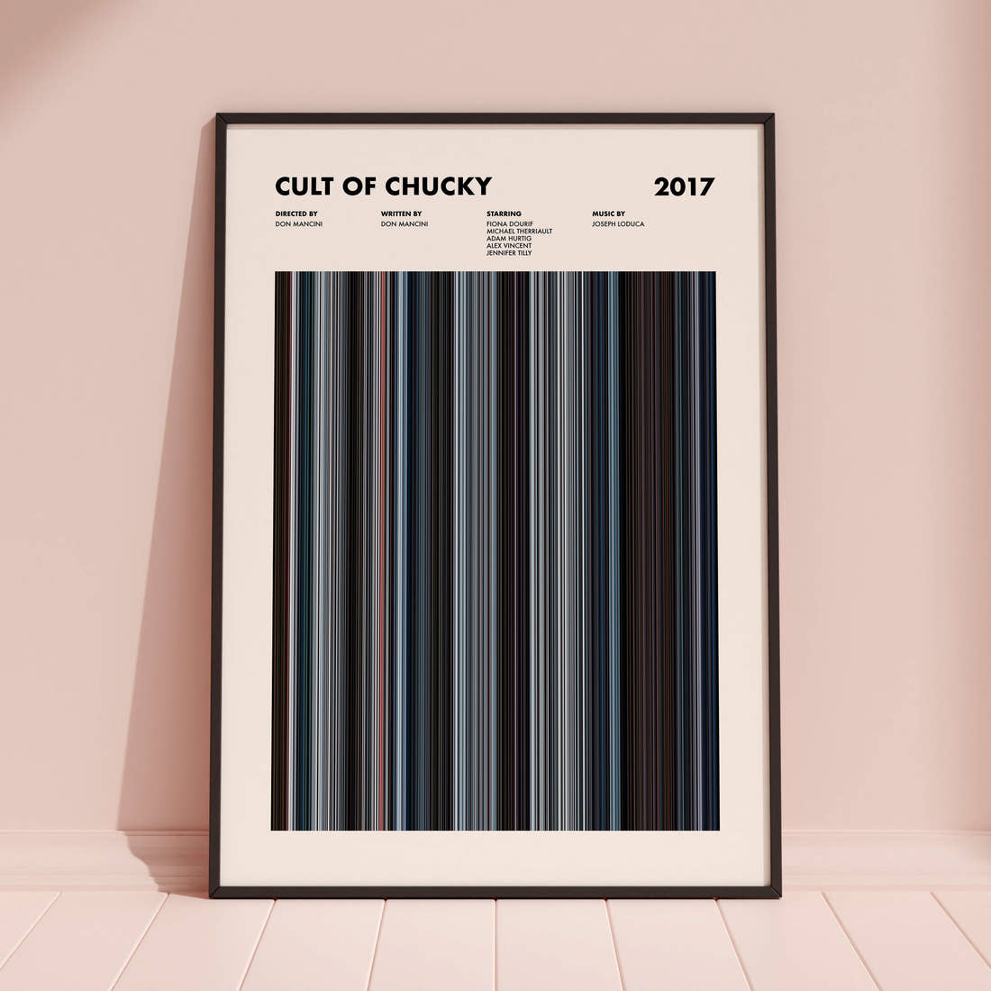 Cult of Chucky Movie Barcode Poster