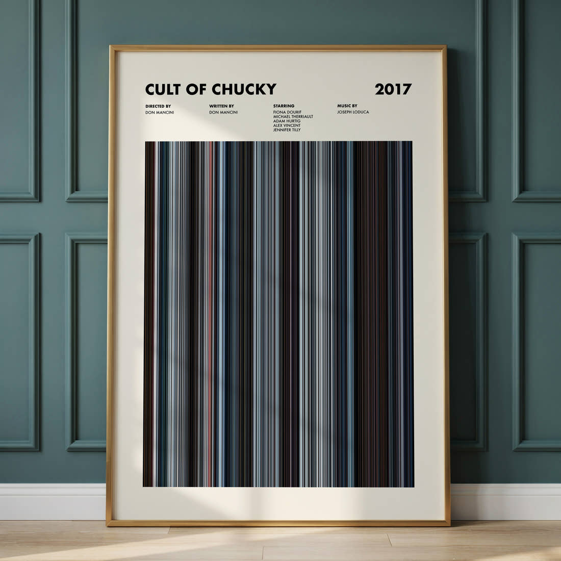 Cult of Chucky Movie Barcode Poster