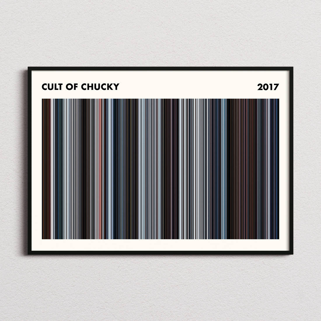Cult of Chucky Movie Barcode Poster - Simplified