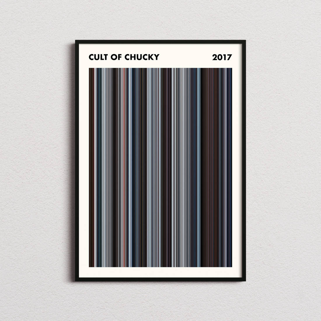 Cult of Chucky Movie Barcode Poster - Simplified