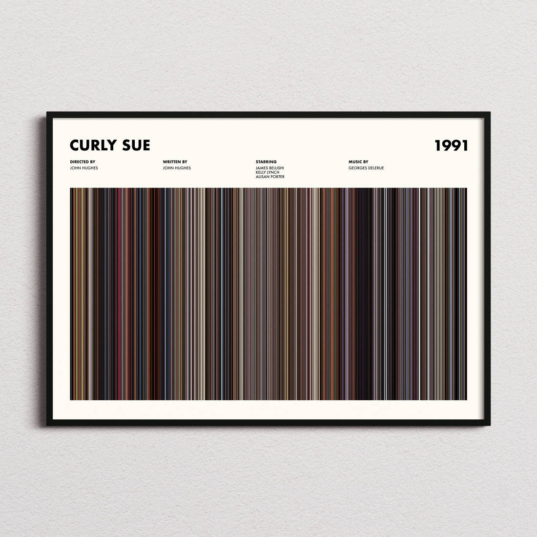 Curly Sue Movie Barcode Poster