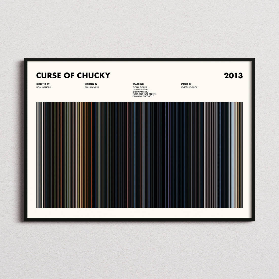 Curse of Chucky Movie Barcode Poster