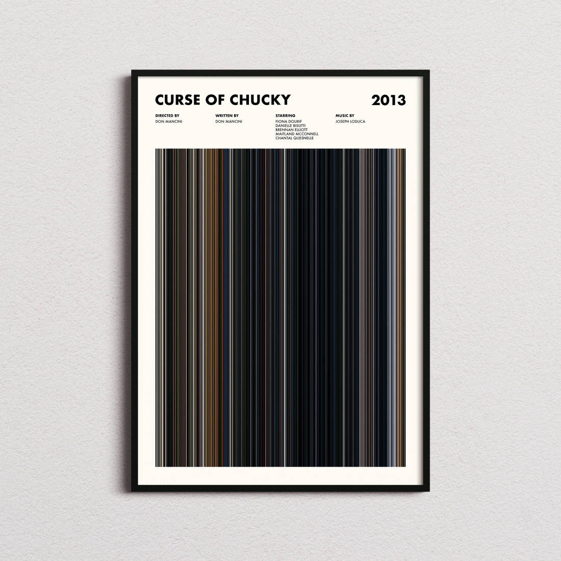 Curse of Chucky Movie Barcode Poster