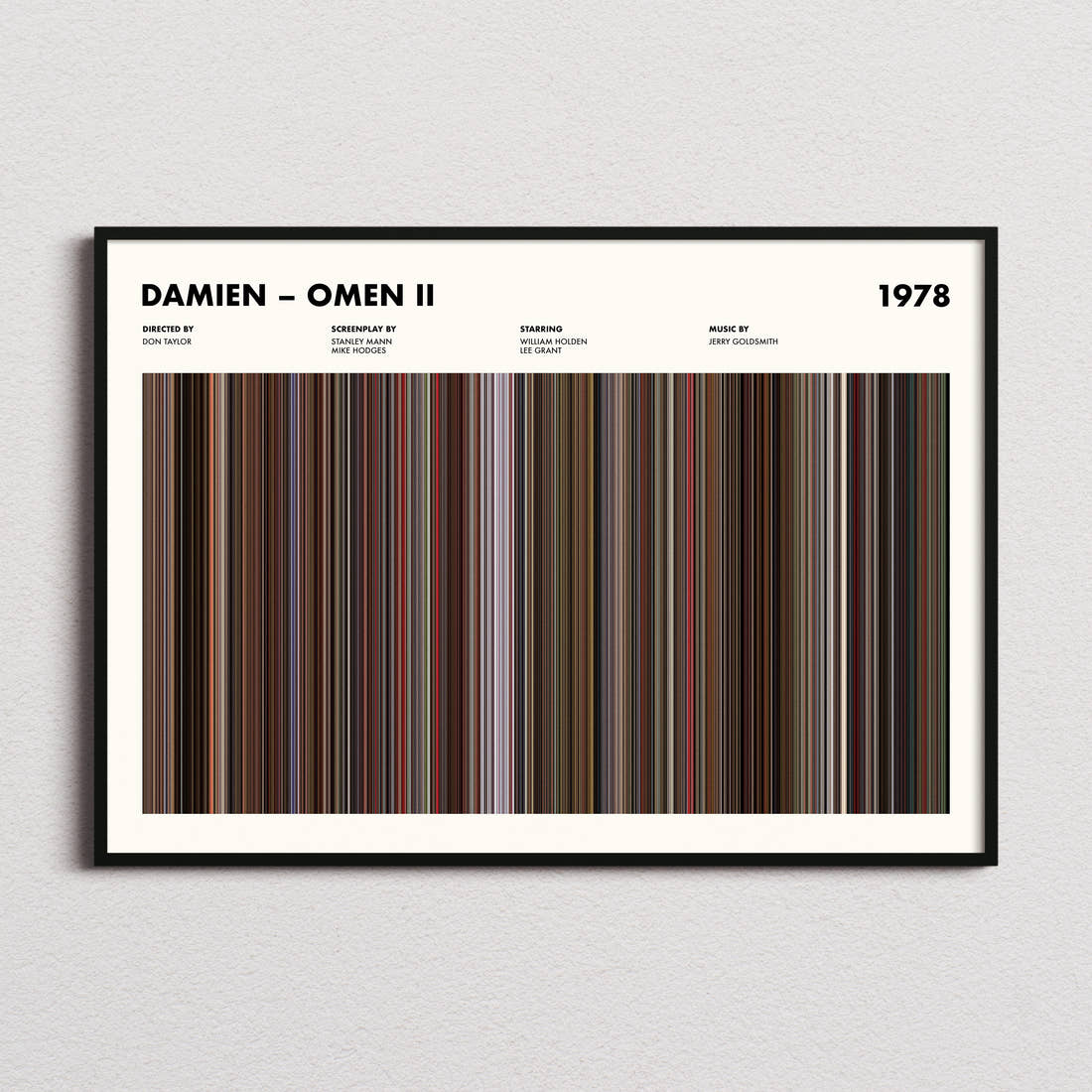 Damien – Omen II Movie Barcode Poster