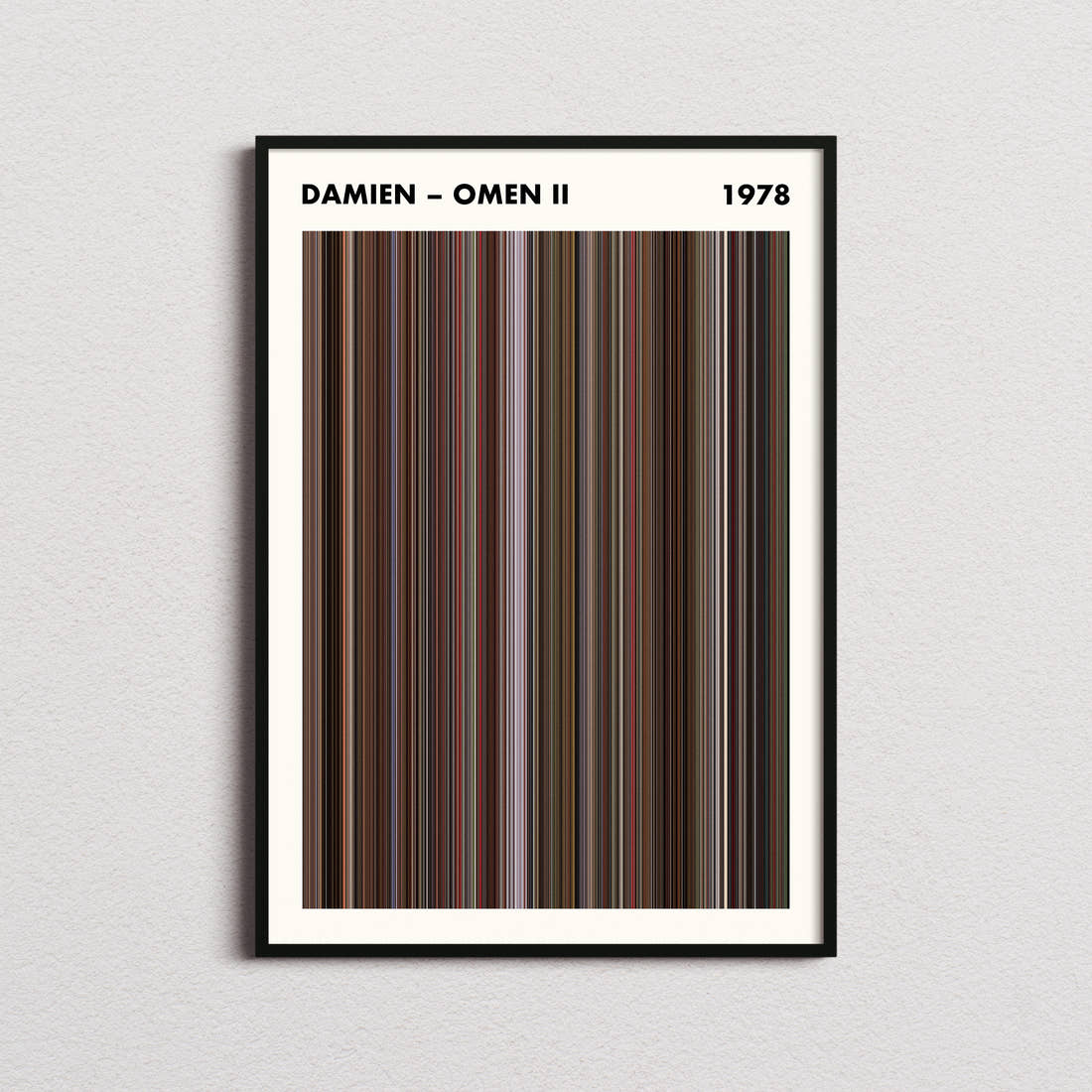 Damien – Omen II Movie Barcode Poster - Simplified