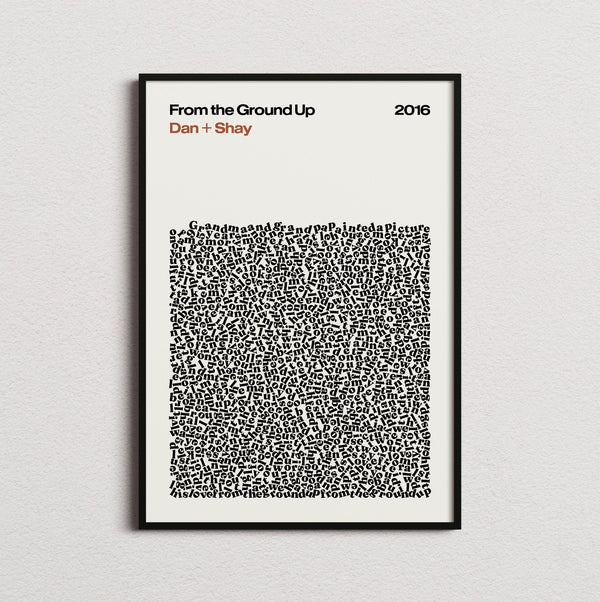 Dan + Shay From the Ground Up Lyric Print in the cream colourway, framed