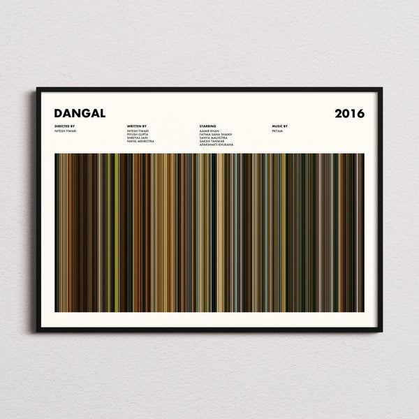 Dangal Movie Barcode Poster